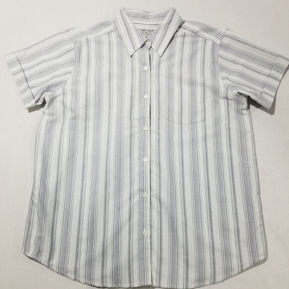 Cabin Creek Shirt Womens 10P Petite Wrinkle Free Stain Release Button Down - Picture 8 of 8